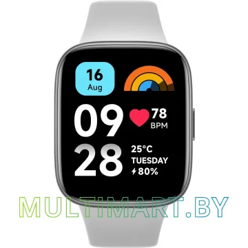 Смарт-часы Xiaomi Redmi Watch 3 Active (серый, международная версия)